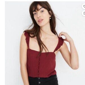 Madewell Top with Ruffle Straps